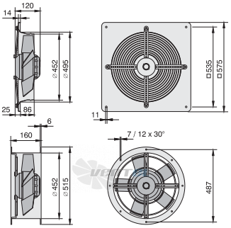 Rosenberg ER 450-6 - описание, технические характеристики, графики